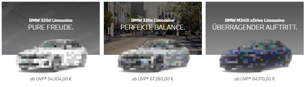 BMW 3er Limousine Konfigurationsvorschläge