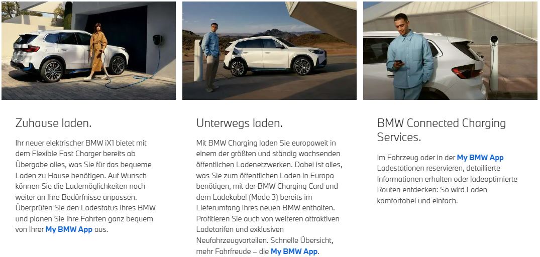 BMW iX1 Laden 