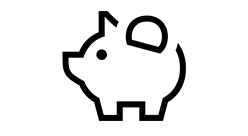 Sparschwein mit Münze als Symbol für Kostenersparnis und Werterhalt.