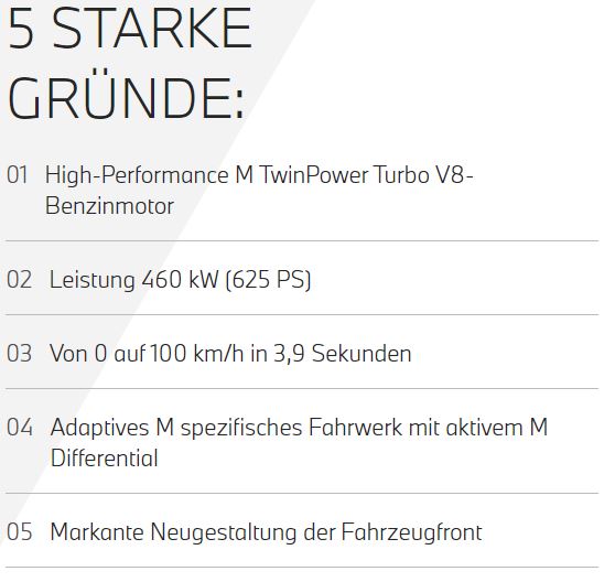 BMW X6 M 5-Fakten BMW X6 M 5-Fakten
