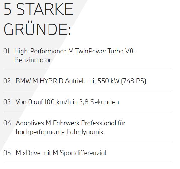 BMW XM LABEL RED Fakten BMW XM LABEL RED Fakten