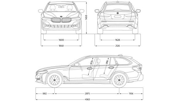 TECHNISCHE DATEN DES BMW 5er TOURING.