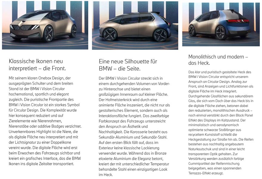 BMW Vision Circular - exterior highlights BMW Vision Circular - exterior highlights