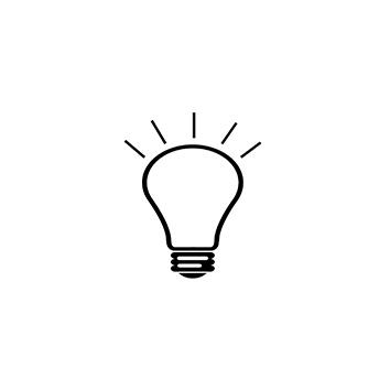 FAQ Glühbirne Symbol